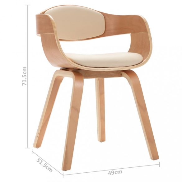 6 db hajlított fa és műbőr étkezőszék