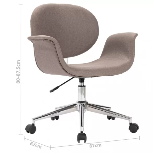 tópszínű szövetborítású forgó irodaszék