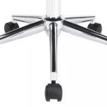 fehér hajlított fa és műbőr forgó irodaszék