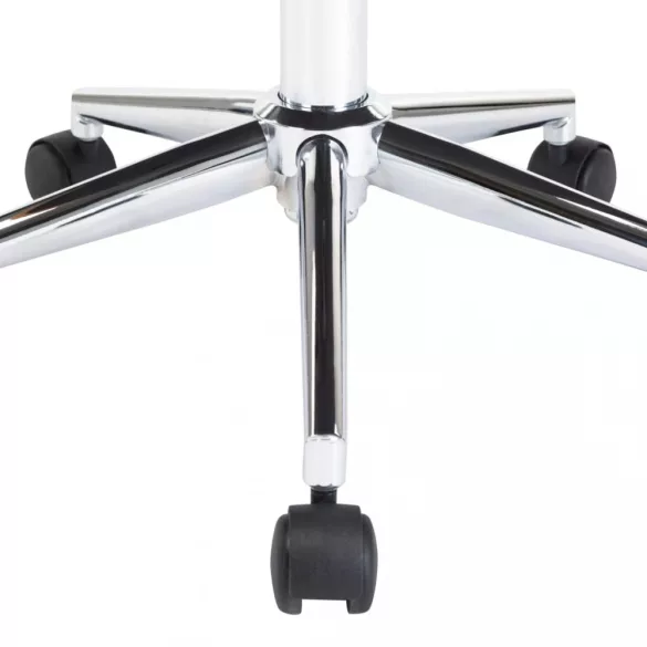 fehér hajlított fa és műbőr forgó irodaszék