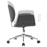 2 db szürke szövetborítású forgó étkezőszék