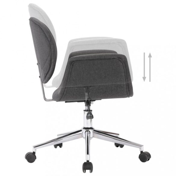 2 db szürke szövetborítású forgó étkezőszék