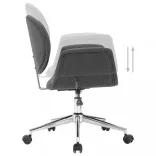 4 db szürke szövet forgó étkezőszék