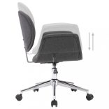 6 db szürke forgó szövet étkezőszék