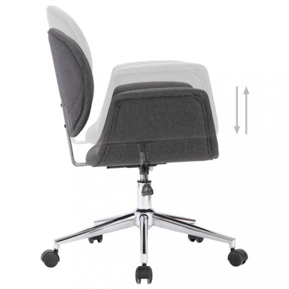 6 db szürke forgó szövet étkezőszék