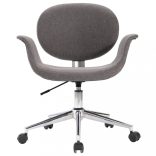 2 db szürke szövetborítású forgó étkezőszék