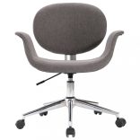 4 db szürke szövet forgó étkezőszék