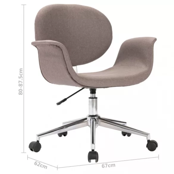 6 db tópszínű forgó szövet étkezőszék