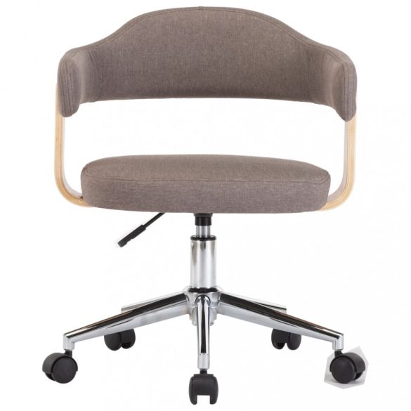 2 db tópszínű hajlított fa és szövet forgó étkezőszék