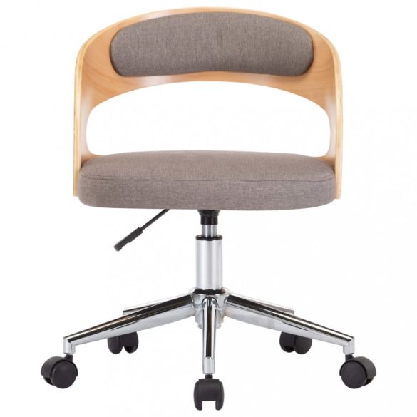 2 db tópszínű hajlított fa és szövet forgó étkezőszék