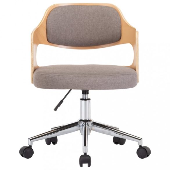 4 db tópszínű hajlított fa és szövet forgó étkezőszék