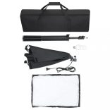 fotóstúdió-felszerelés softbox lámpákkal és háttérrel