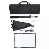 fotóstúdió-felszerelés softbox lámpákkal és háttérrel