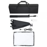 fotóstúdió-felszerelés softbox lámpákkal és háttérrel