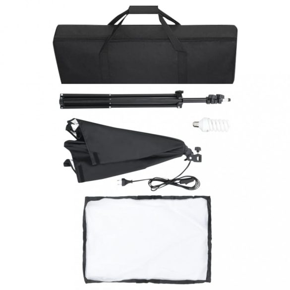 fotóstúdió-felszerelés softbox lámpákkal és háttérrel