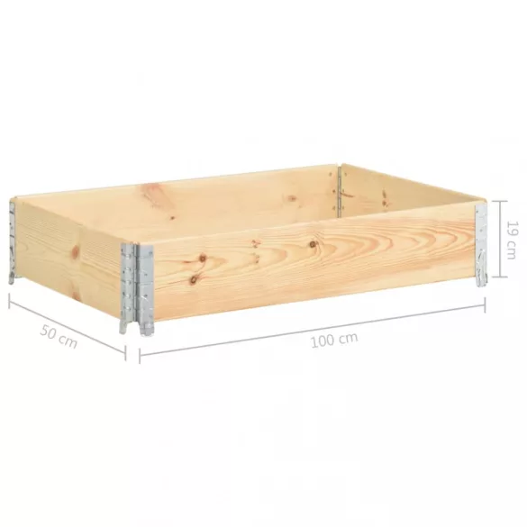 tömör fenyőfa magaságy 50 x 100 cm