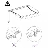 narancssárga és barna kézzel kihúzható napellenző 350 x 250 cm