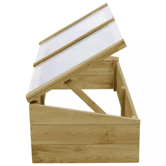 2 db impregnált fenyőfa melegház 100 x 50 x 35 cm