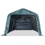 sötétzöld elmozdítható PVC állattartó sátor 550 g/m² 3,3 x 8 m