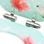 2 db flamingómintás MDF WC-ülőke finoman záródó fedéllel