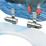 2 db pingvinmintás MDF WC-ülőke finoman záródó fedéllel