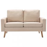 2 részes krémszínű szövet kanapészett