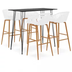 5 részes fekete és fehér bárszett