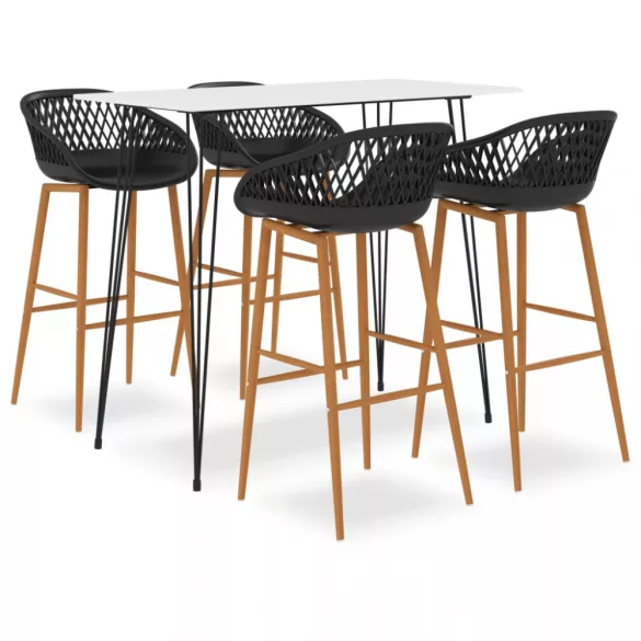 5 részes fehér és fekete bárszett