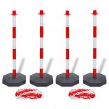 4 db közlekedési oszlop és 2 db 10 m-es műanyag lánc