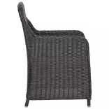 7 részes fekete kültéri polyrattan étkezőgarnitúra