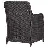 7 részes fekete kültéri polyrattan étkezőgarnitúra