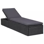 9 részes fekete kültéri polyrattan étkezőgarnitúra