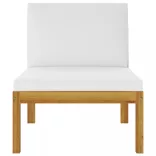 8 darabos kerti pihenőgarnitúra párnákkal, krémszínű, 63 x 63 cm