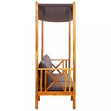 tömör akácfa kerti pad tetőponyvával és lábtartókkal