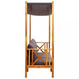 tömör akácfa kerti pad tetőponyvával és lábtartókkal