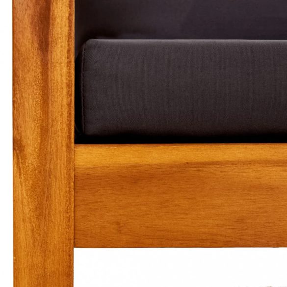 tömör akácfa kerti pad tetőponyvával és lábtartókkal