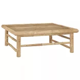 11 részes bambusz kerti ülőgarnitúra sötétszürke párnákkal