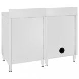 rozsdamentes acél kereskedelmi konyhai mosogató 120 x 60 x 96 cm