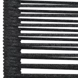 9 részes fekete pamutkötél és acél kerti étkezőgarnitúra