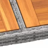 11 részes szürke polyrattan kerti étkezőgarnitúra