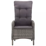 11 részes szürke polyrattan kerti étkezőgarnitúra