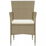 11 részes bézs kerti polyrattan étkezőgarnitúra