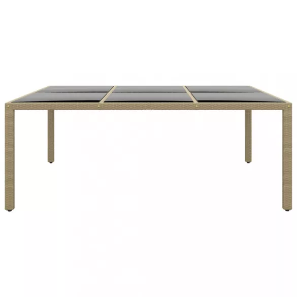 11 részes bézs kerti polyrattan étkezőgarnitúra