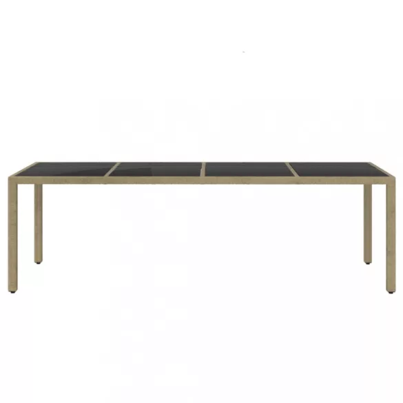 11 részes bézs kerti polyrattan étkezőgarnitúra