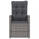 9 részes szürke kültéri polyrattan étkezőszett párnákkal