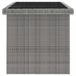 11 részes szürke polyrattan kültéri étkezőszett párnákkal