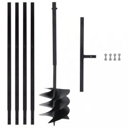   talajfúró 250 mm-es markolattal és 4 m hosszabbítócsővel