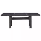 9 részes fekete polyrattan kerti étkezőgarnitúra