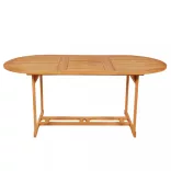 7 részes tömör tíkfa kerti étkezőgarnitúra szürke párnákkal