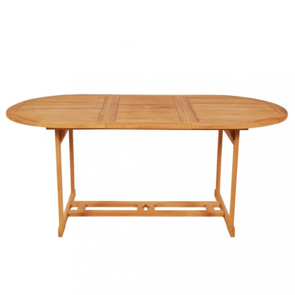 9 részes tömör tíkfa kerti étkezőgarnitúra szürke párnákkal